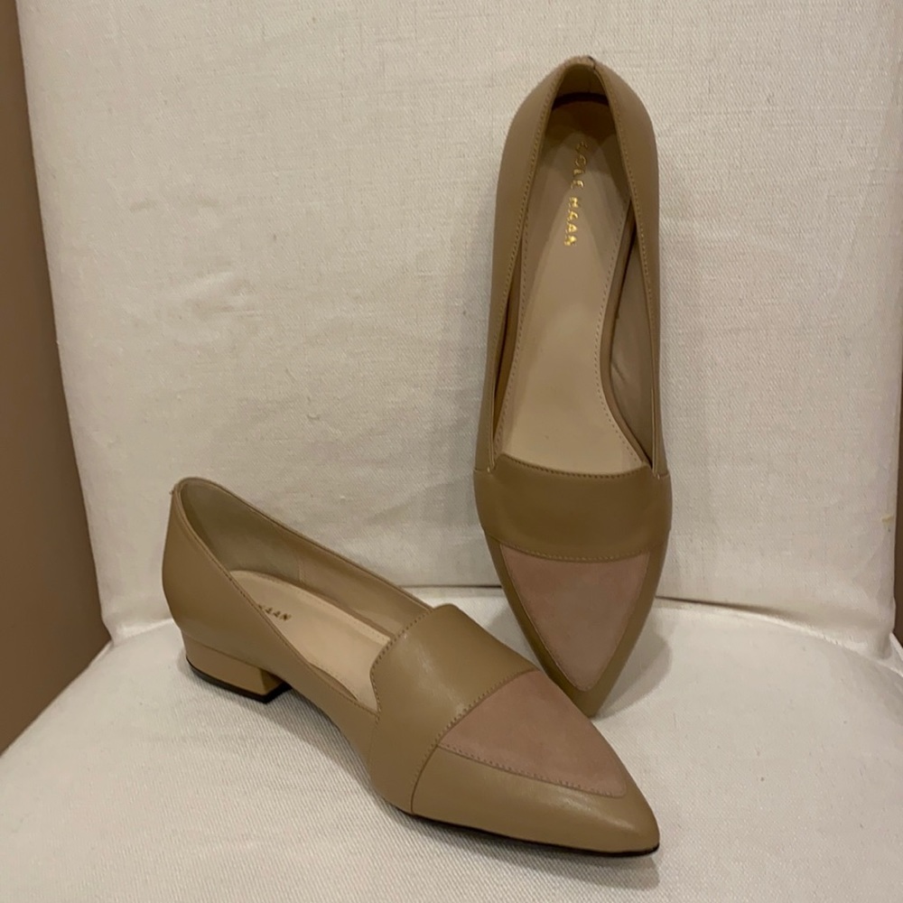 New Size 7 1/2 Cole Haan Tan/Beige Leather Loafers